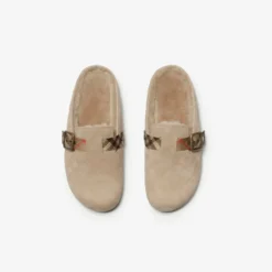Check Shearling Urchin Clogs