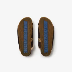 Check Shearling Urchin Sandals