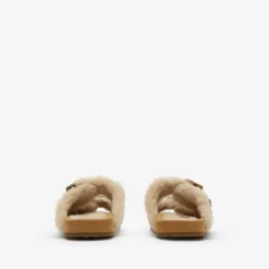 Check Shearling Urchin Sandals