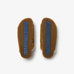 Check Shearling Urchin Sandals