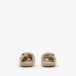 Check Shearling Urchin Sandals