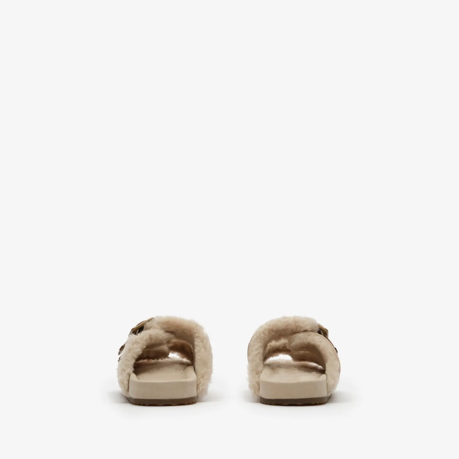 Check Shearling Urchin Sandals