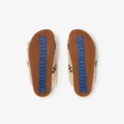 Check Shearling Urchin Sandals