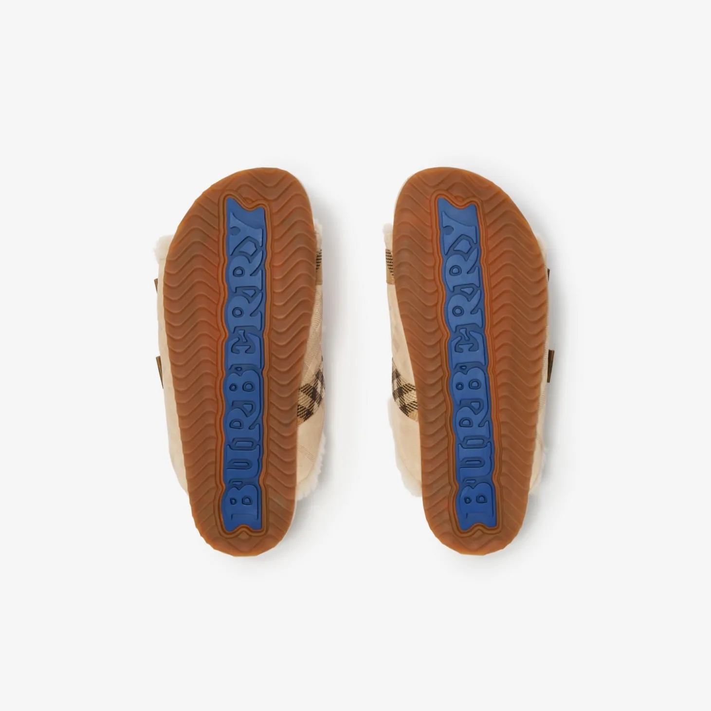 Check Shearling Urchin Sandals