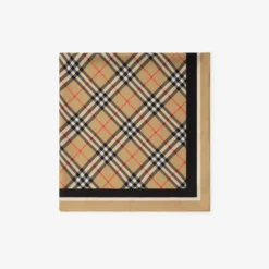 Check Silk Scarf