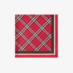 Check Silk Scarf