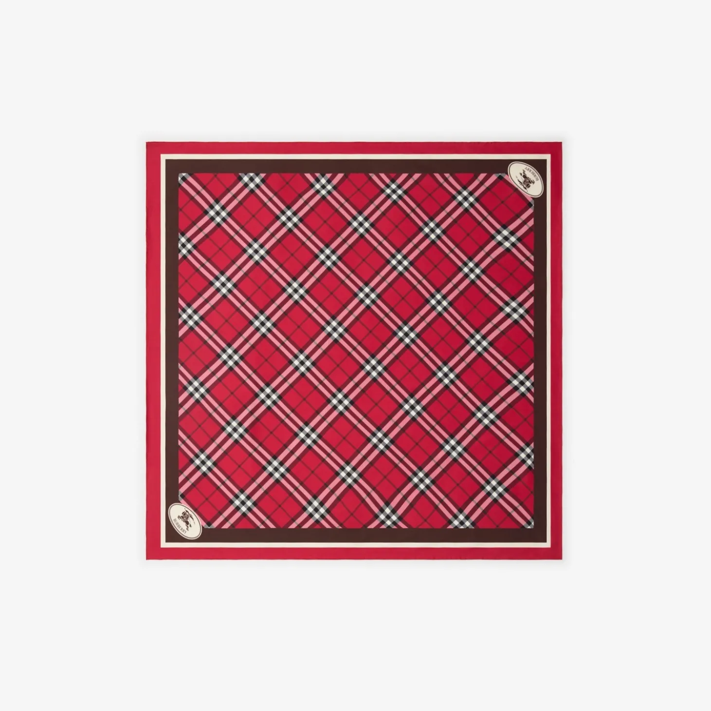 Check Silk Scarf