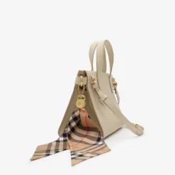 Check Silk Scarf Charm