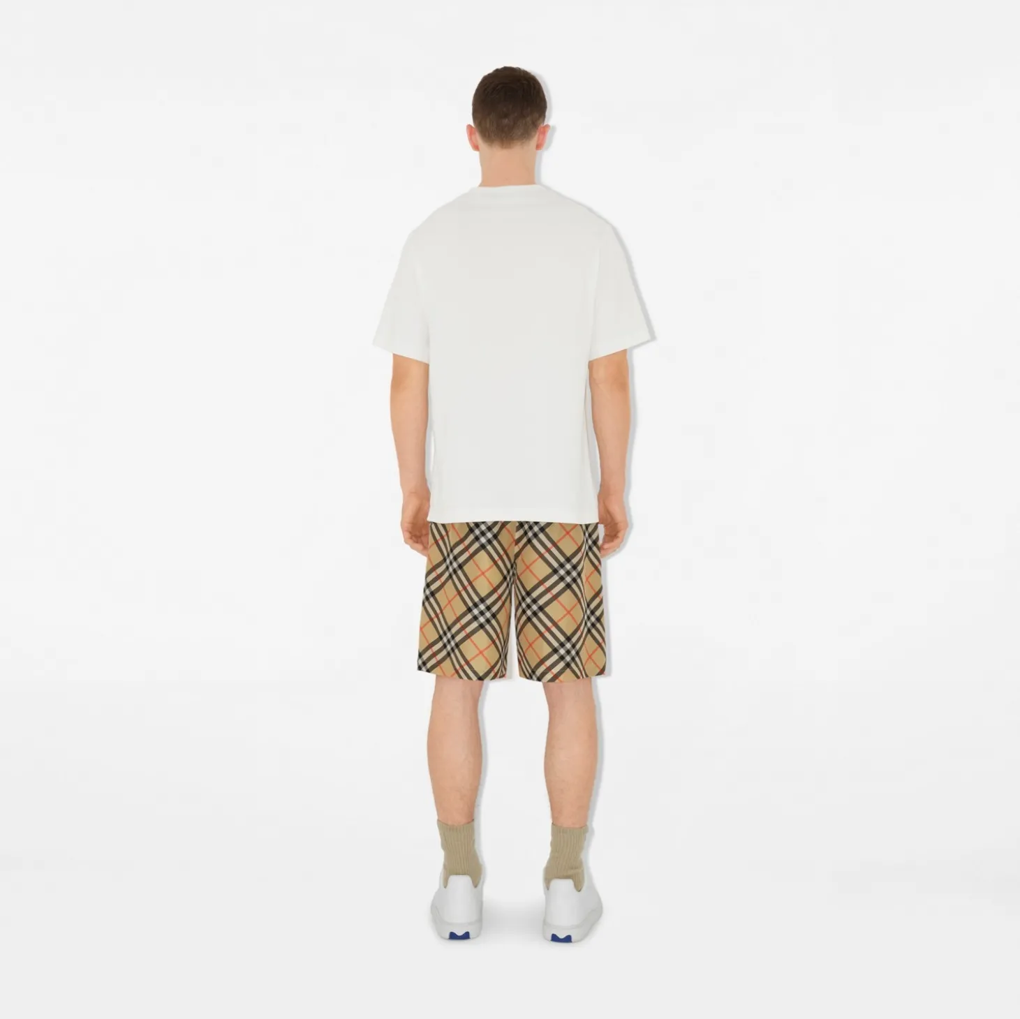 Check Silk Shorts
