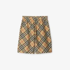 Check Silk Shorts