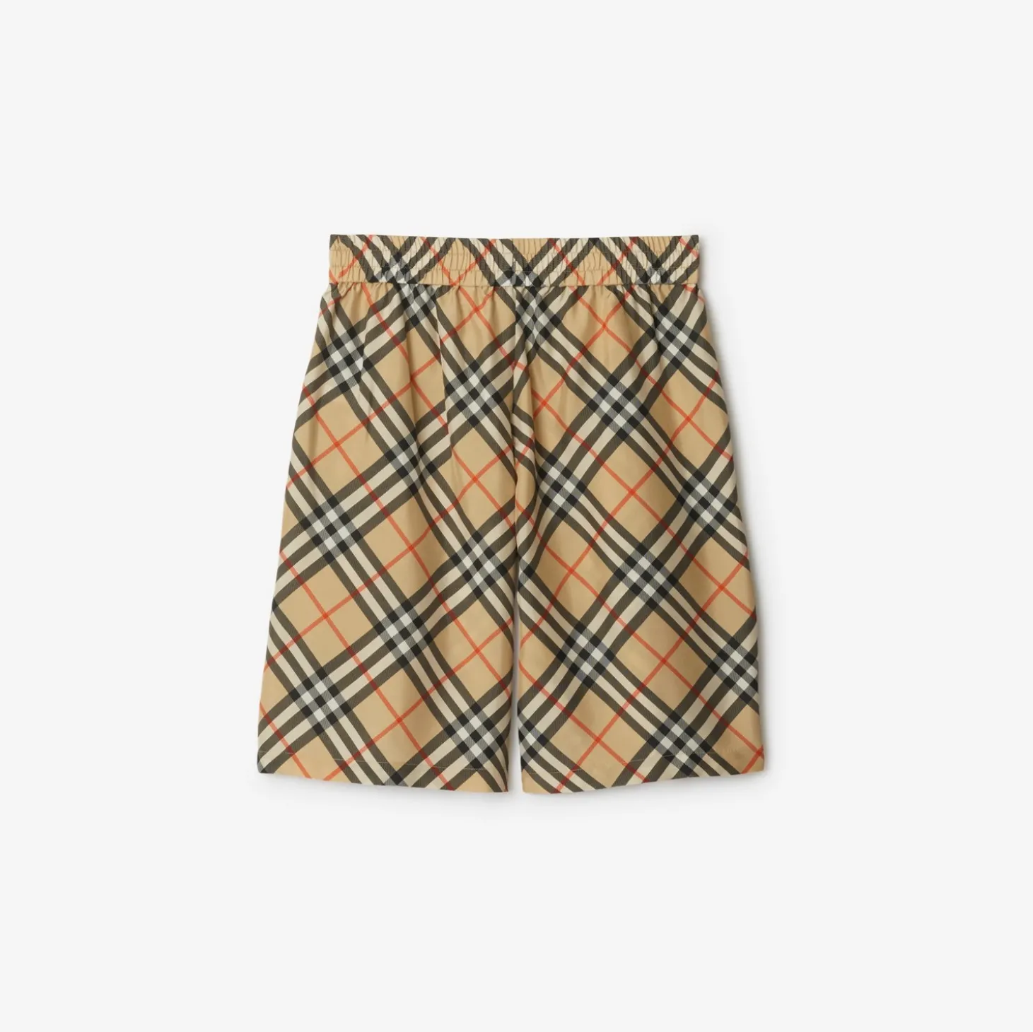 Check Silk Shorts