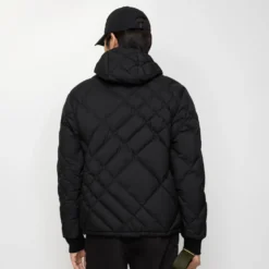 Check-stitch Nylon Doversgreen Puffer Jacket