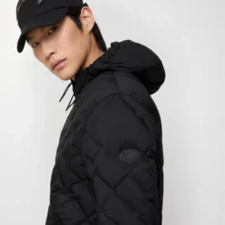 Check-stitch Nylon Doversgreen Puffer Jacket