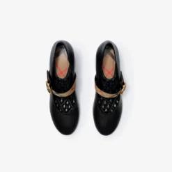 Check Strap Leather Robin Shoes