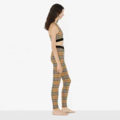 Check Stretch Jersey Leggings