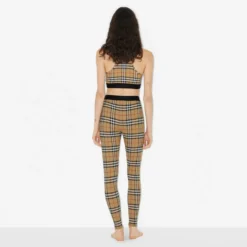 Check Stretch Jersey Leggings
