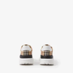 Check, Suede and Leather Sneakers