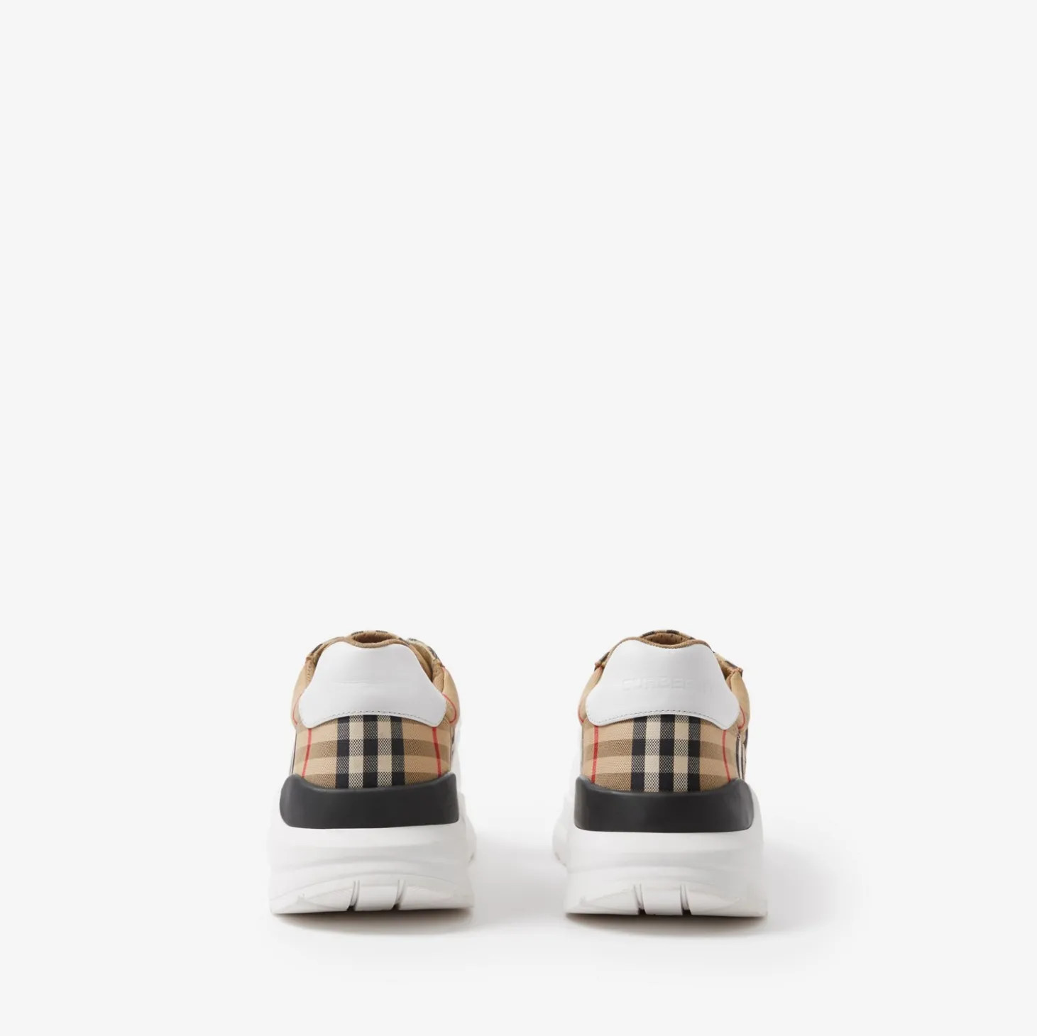 Check, Suede and Leather Sneakers