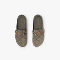 Check Suede Urchin Clogs