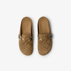 Check Suede Urchin Clogs