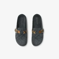 Check Suede Urchin Clogs