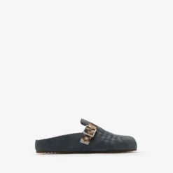 Check Suede Urchin Clogs