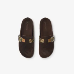 Check Suede Urchin Clogs