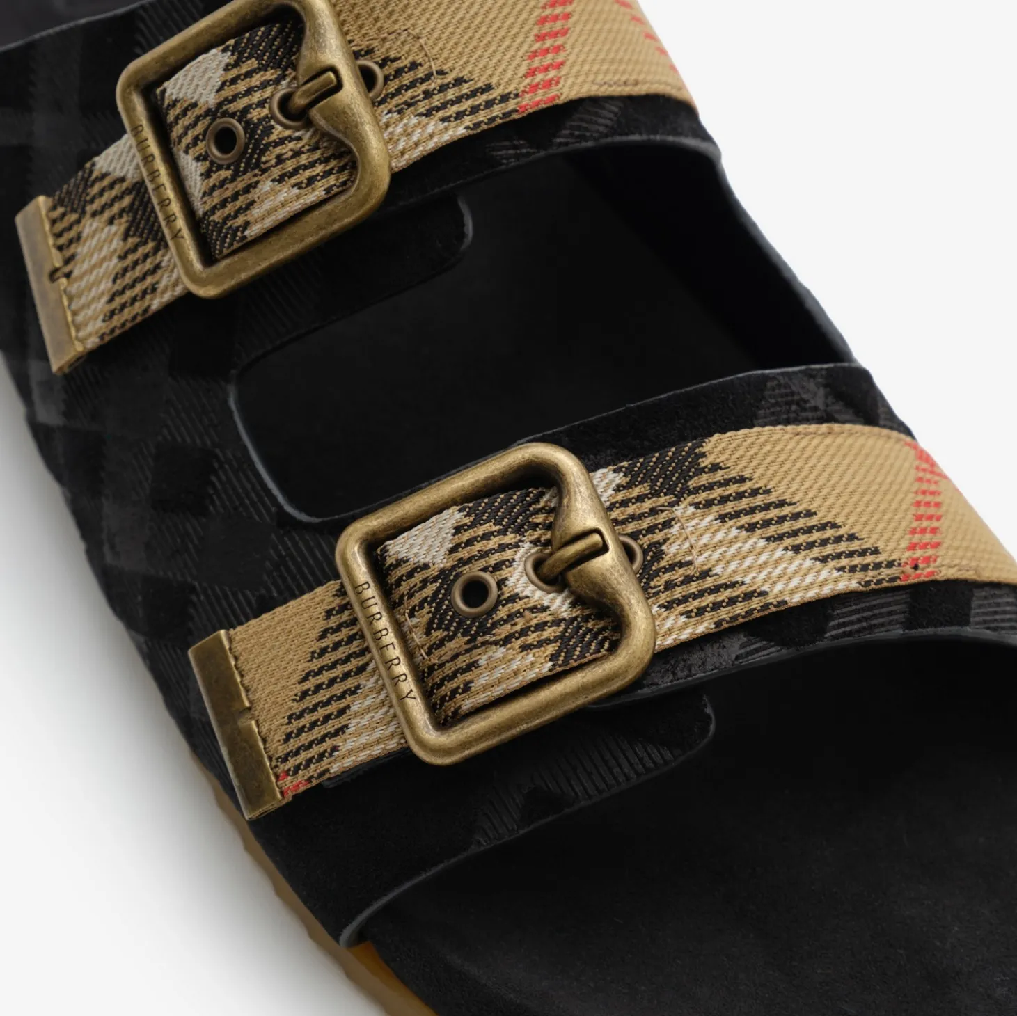 Check Suede Urchin Sandals
