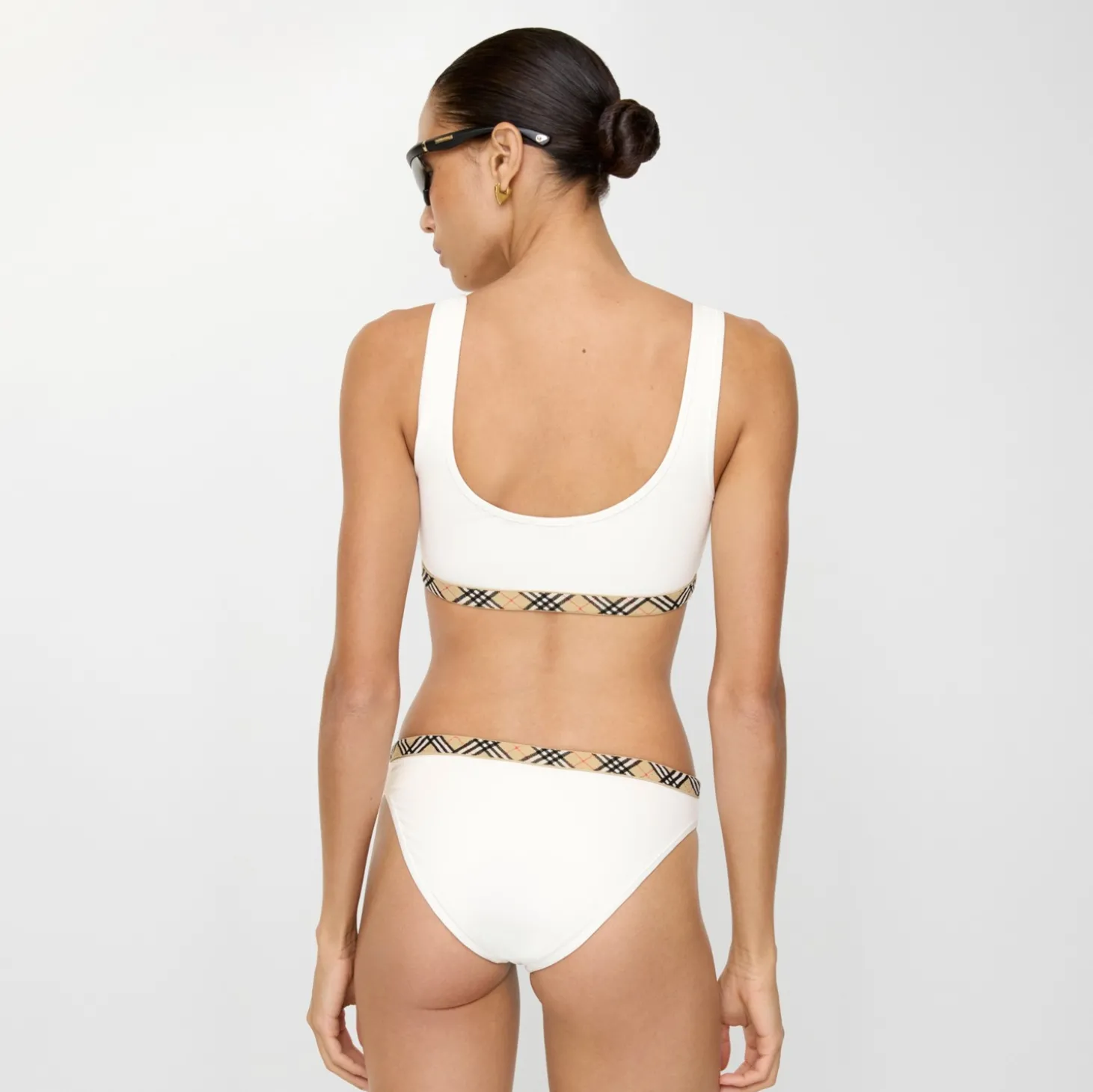 Check Trim Bikini Top