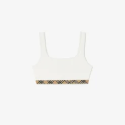 Check Trim Bikini Top