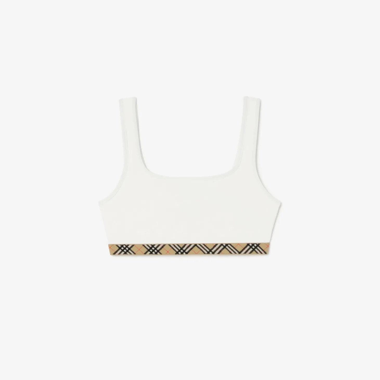 Check Trim Bikini Top