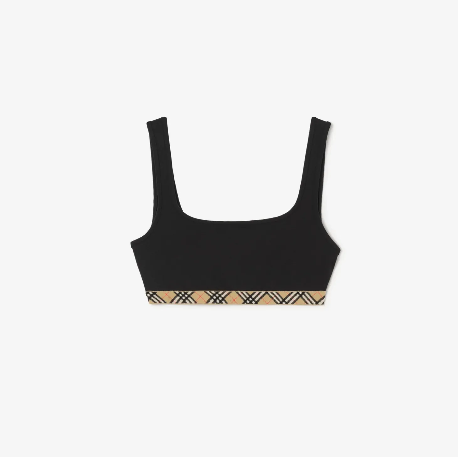 Check Trim Bikini Top