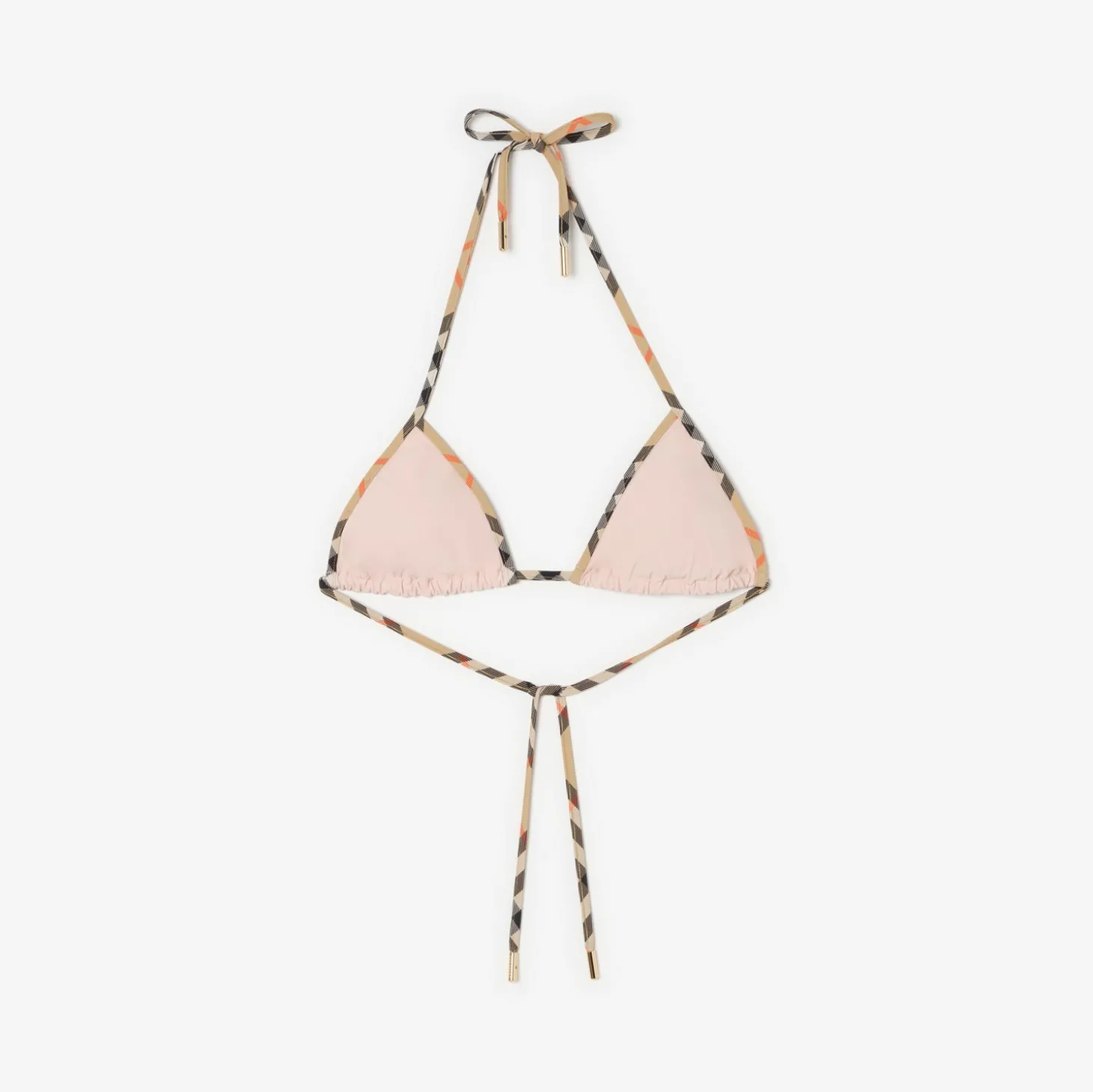 Check Trim Bikini Top