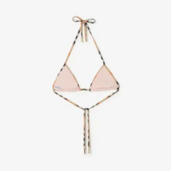 Check Trim Bikini Top