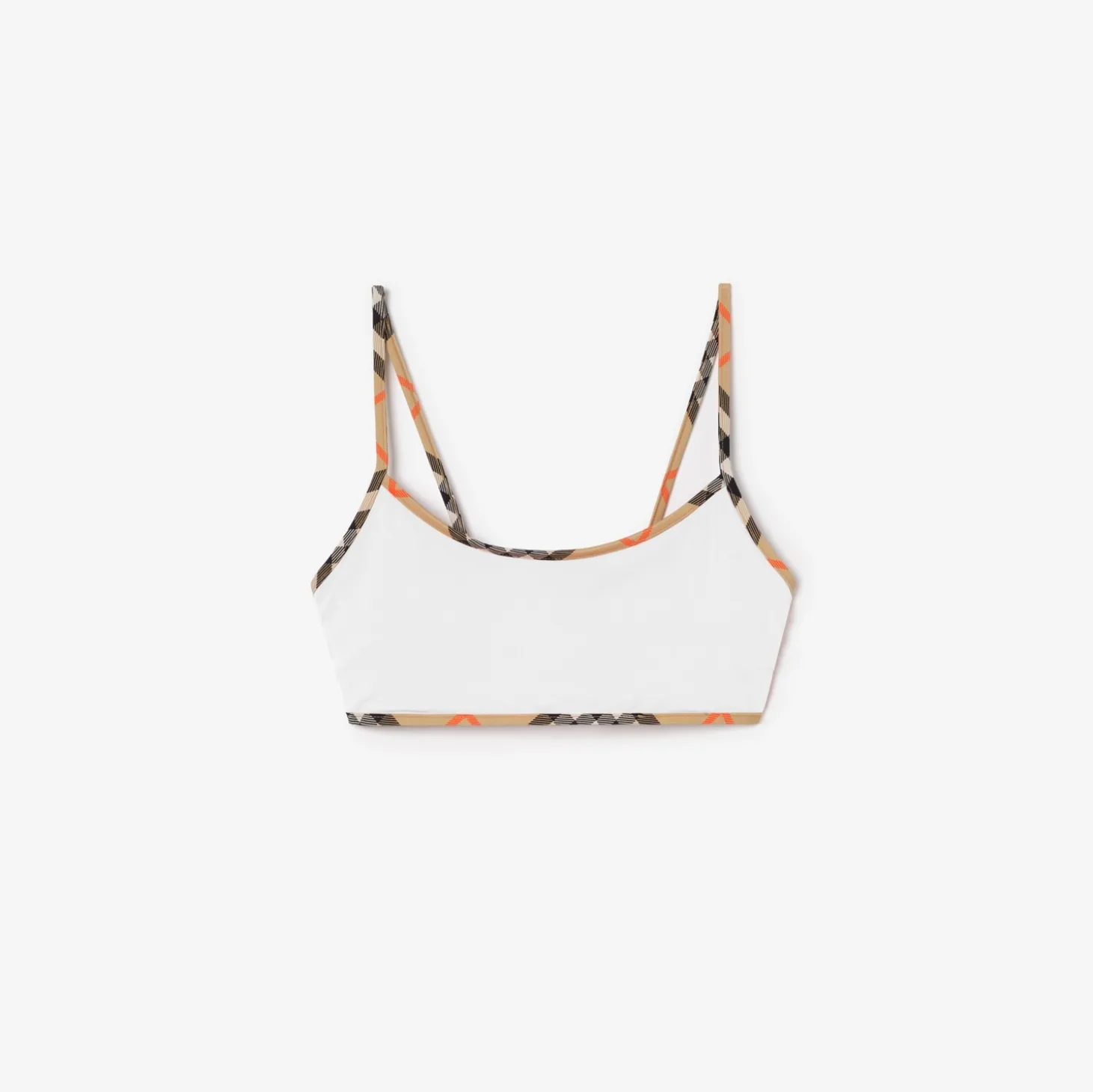 Check Trim Bikini Top
