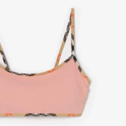 Check Trim Bikini Top