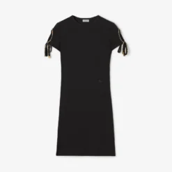 Check Trim Cotton Dress