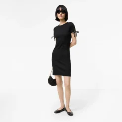 Check Trim Cotton Dress