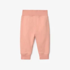 Check Trim Cotton Jogging Pants