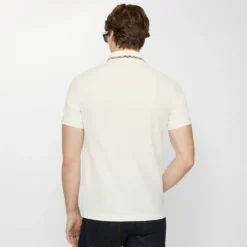 Check Trim Cotton Polo Shirt