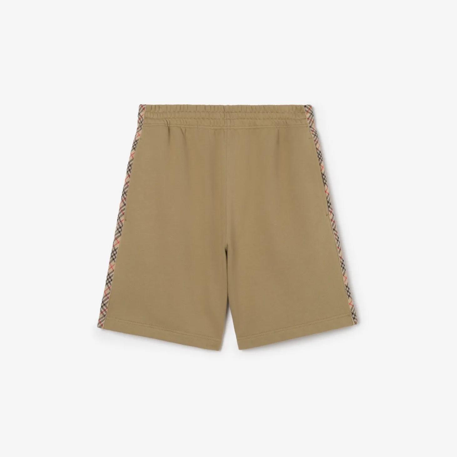 Check Trim Cotton Shorts