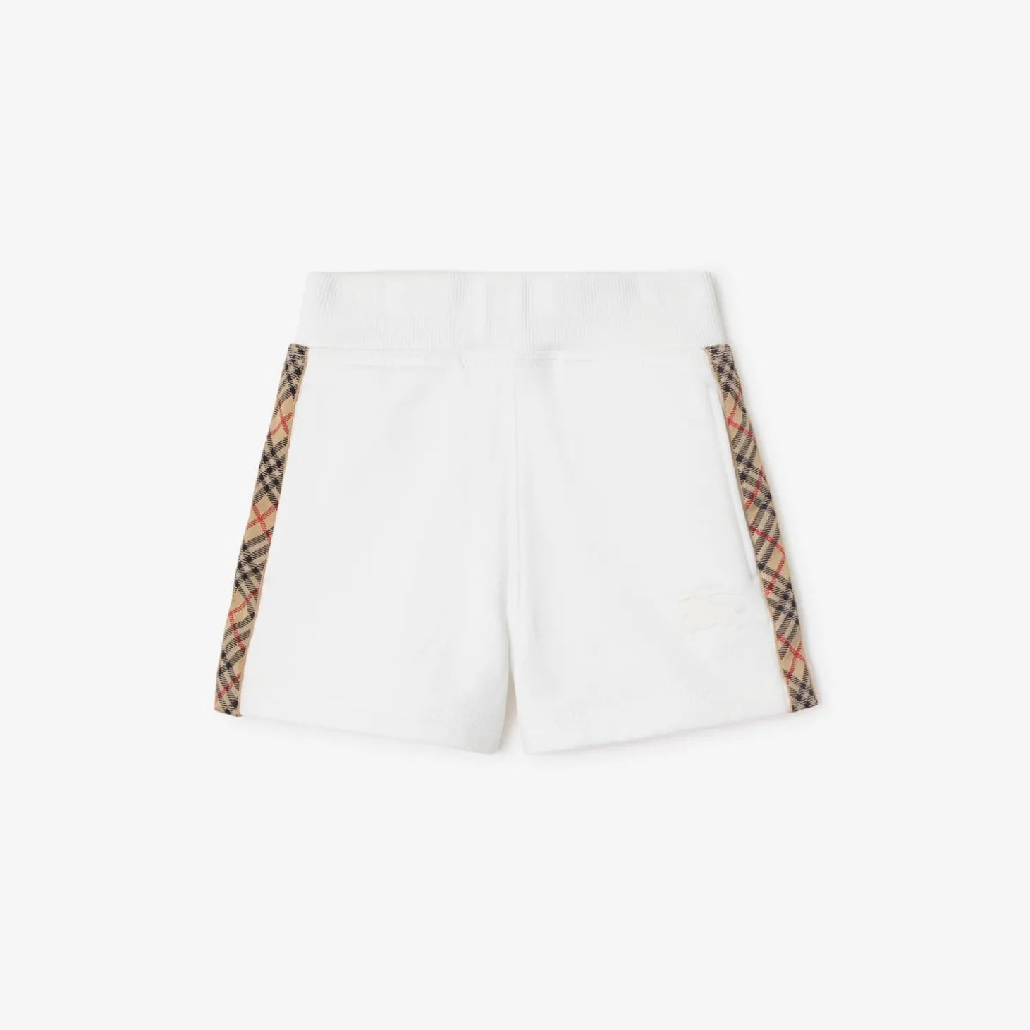 Check Trim Cotton Shorts