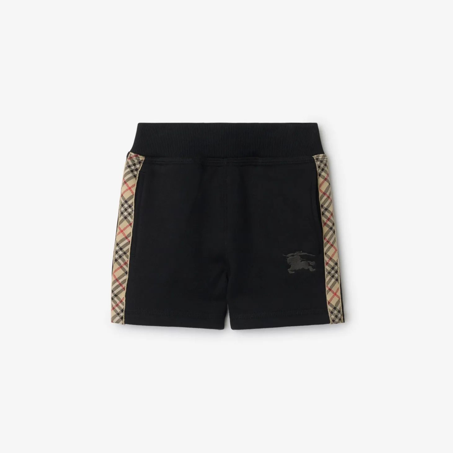 Check Trim Cotton Shorts