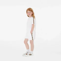 Check Trim Cotton Shorts