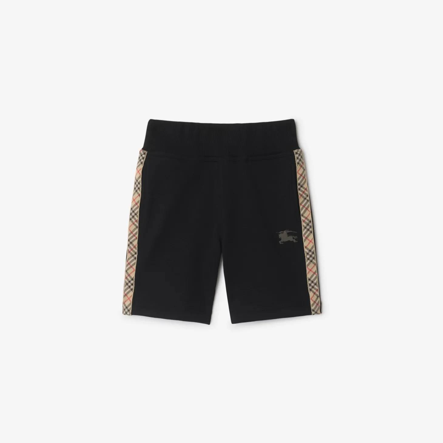 Check Trim Cotton Shorts