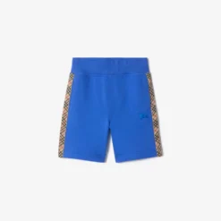 Check Trim Cotton Shorts