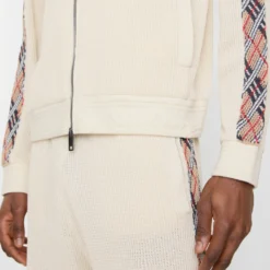 Check Trim Cotton Track Jacket