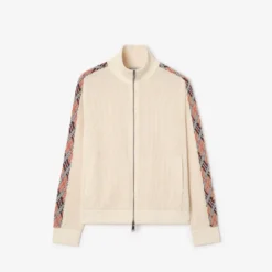 Check Trim Cotton Track Jacket