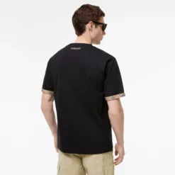 Check Trim Cotton T-shirt