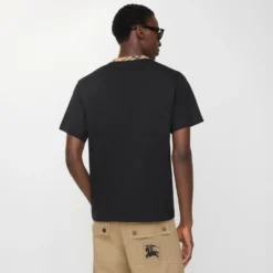 Check Trim Cotton T-shirt